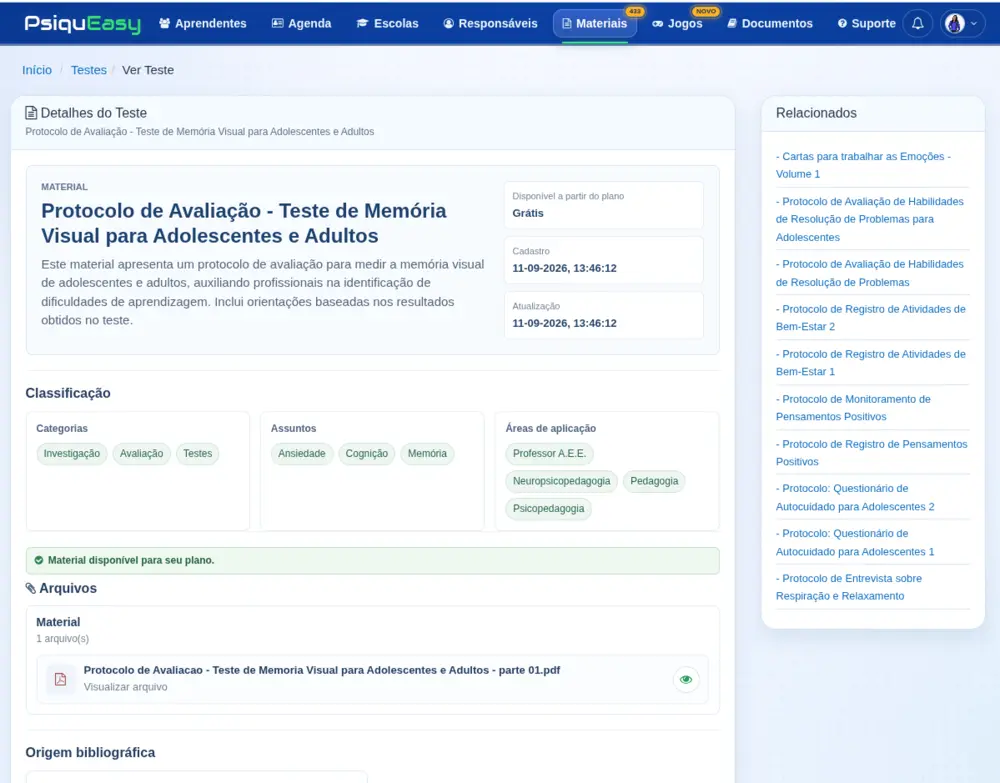 Materiais organizados para a rotina profissional